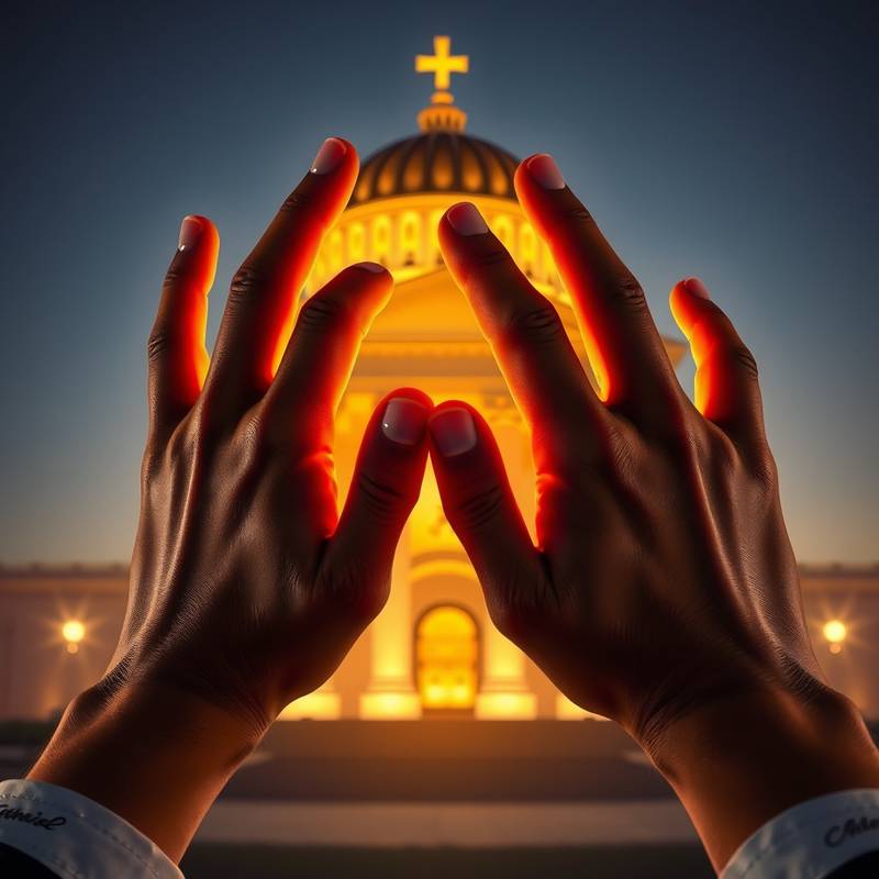 A symbolic representation of the ArtSpace Interiors mission, showing hands shaping a building with artistic light.