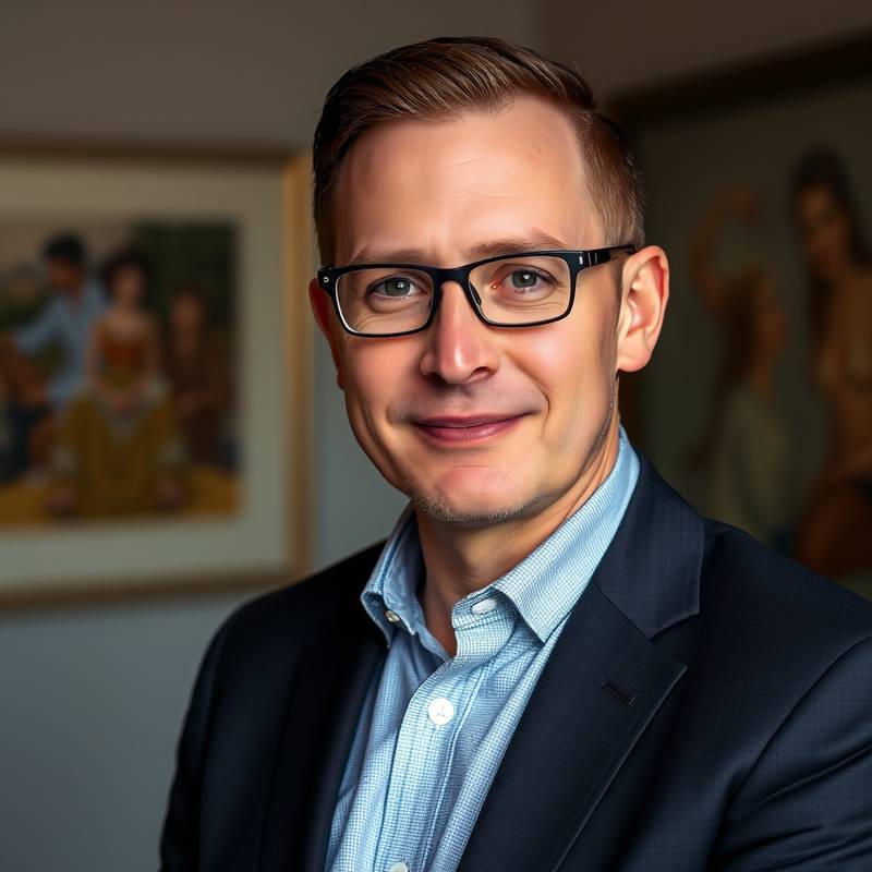 Portrait of Franklin Moreau, the co-founder and art curator of ArtSpace Interiors.